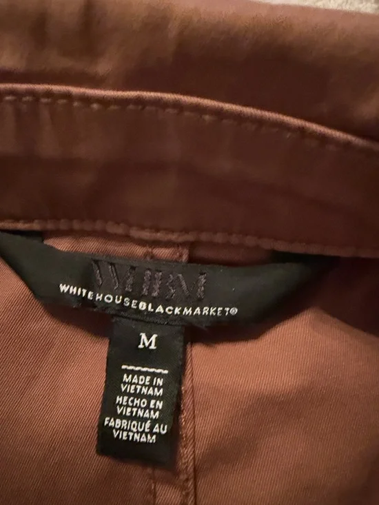 White House Black Market Rust Brown Cotton Blazer - Picture 2 of 3
